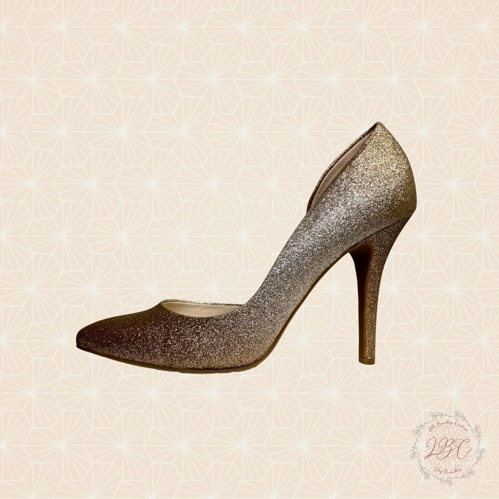Juicy Couture Pointed Toe Glitter Heels